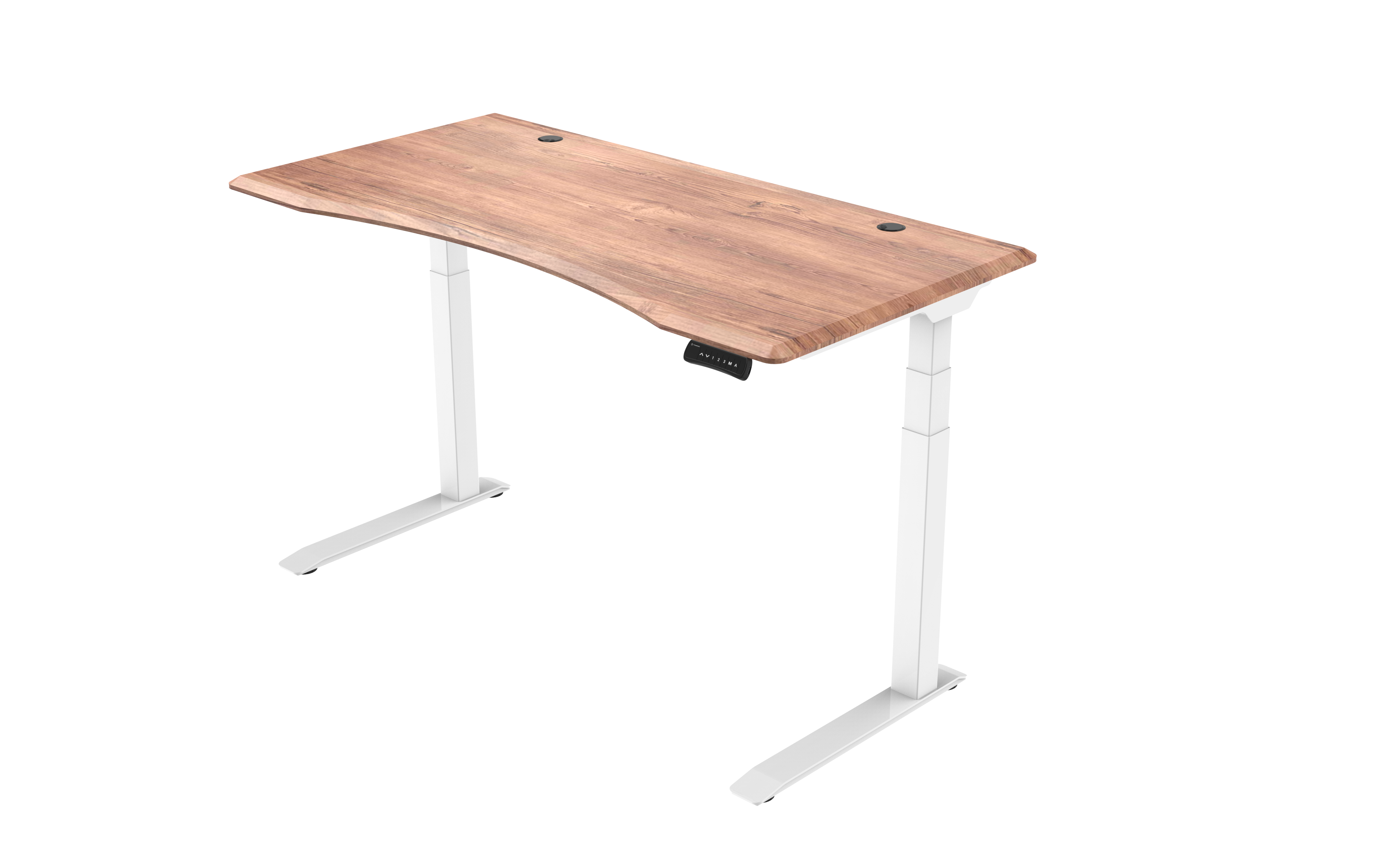 InMovement Unsit Standing Desk 60x30 - white frame - teak top
