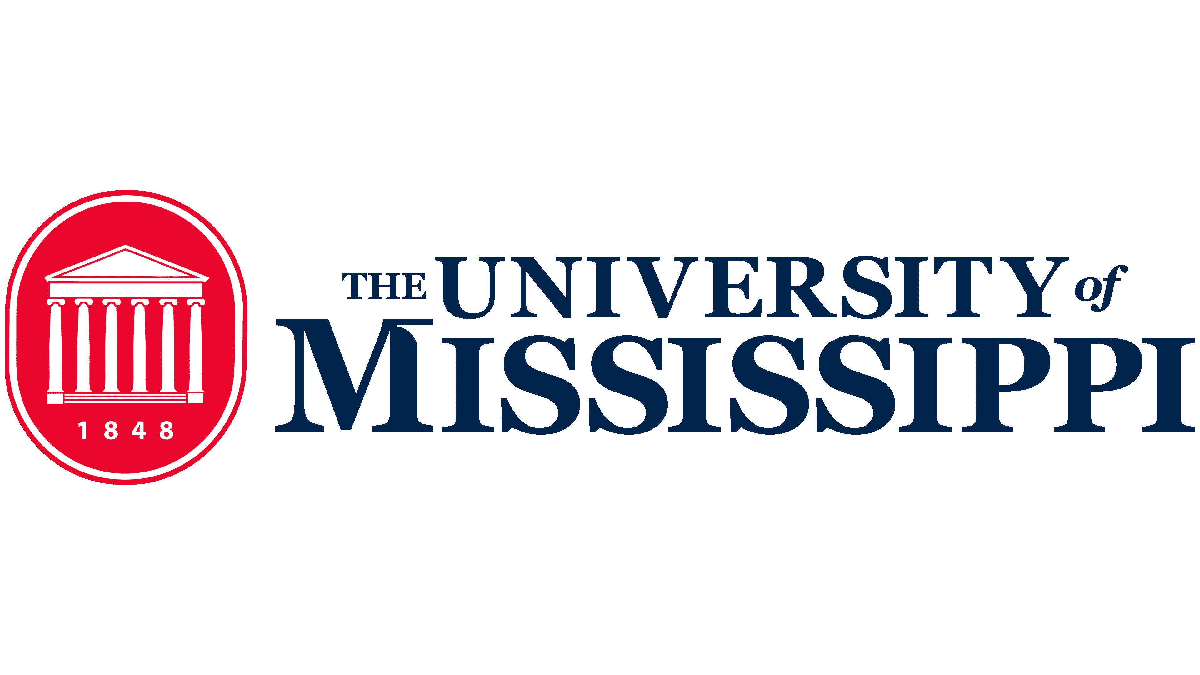 Logo of The University of Mississippi on a green background