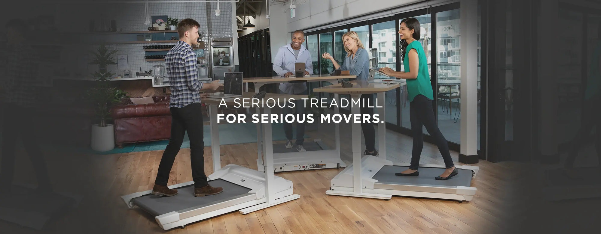 Walking meeting on Unsit Treadmill Desks by InMovement