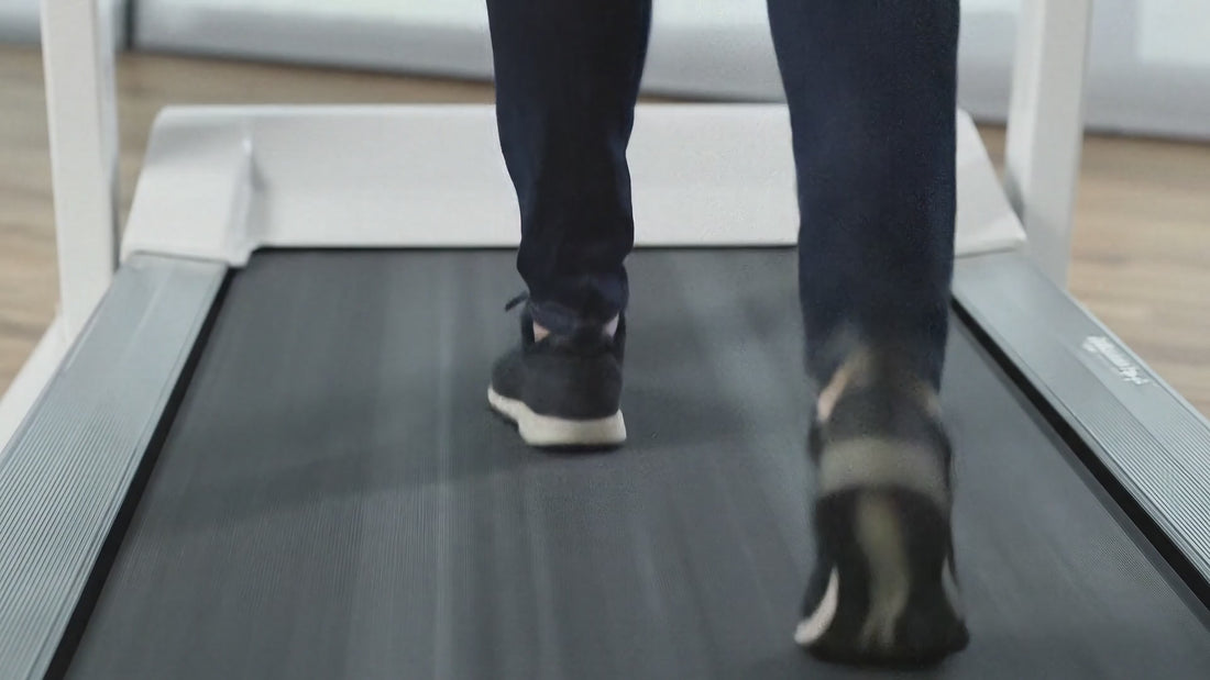 Close up video of shoes walking on the Unsit Treadmill 