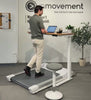 A man demonstrates how to use the Energy Stool with the Unsit Treadmill