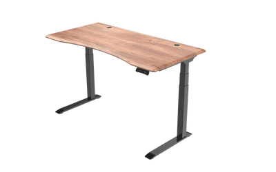 InMovement Unsit Standing Desk 48x30 - black frame - teak top