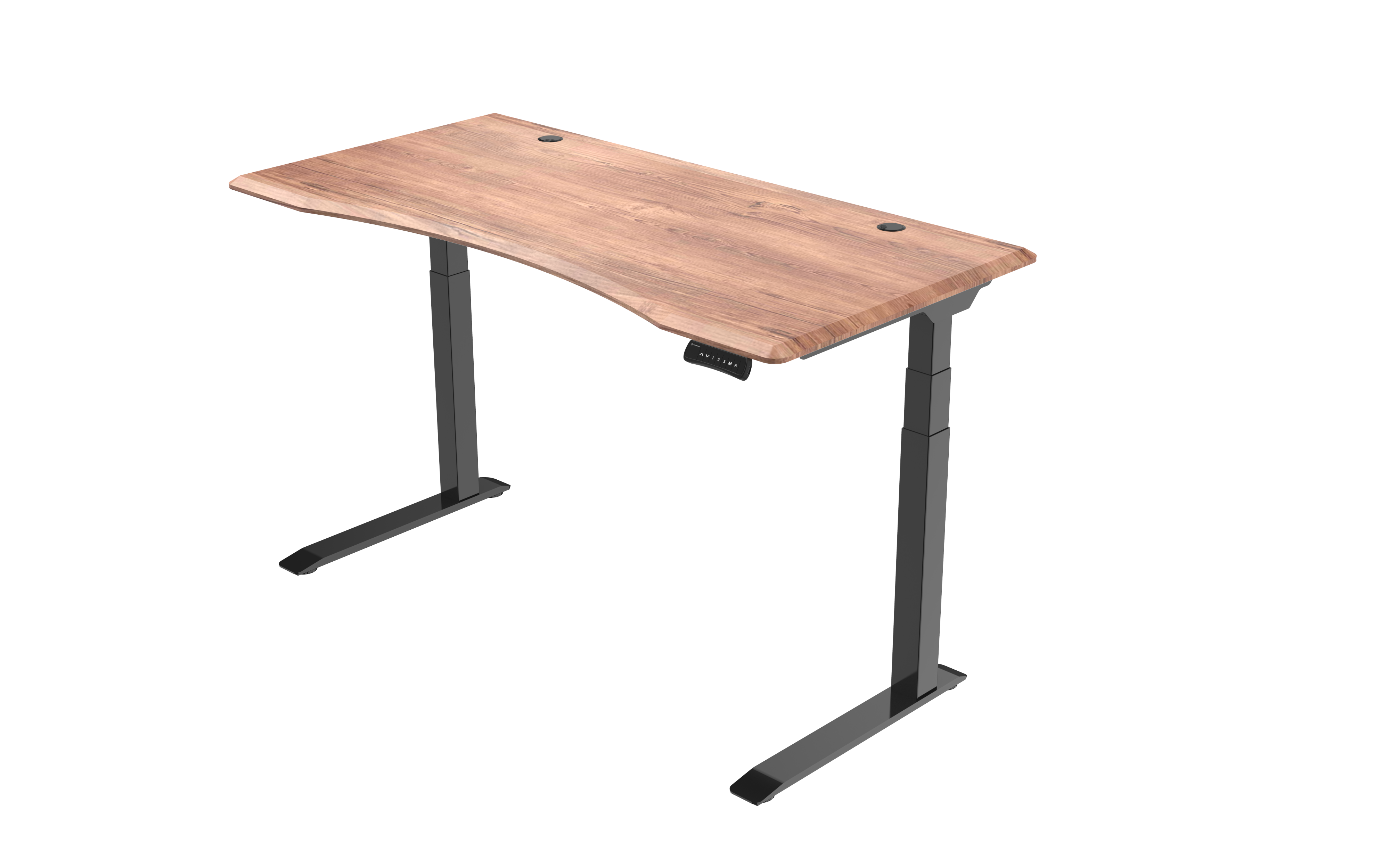 InMovement Unsit Standing Desk 60x30 - black frame - teak top